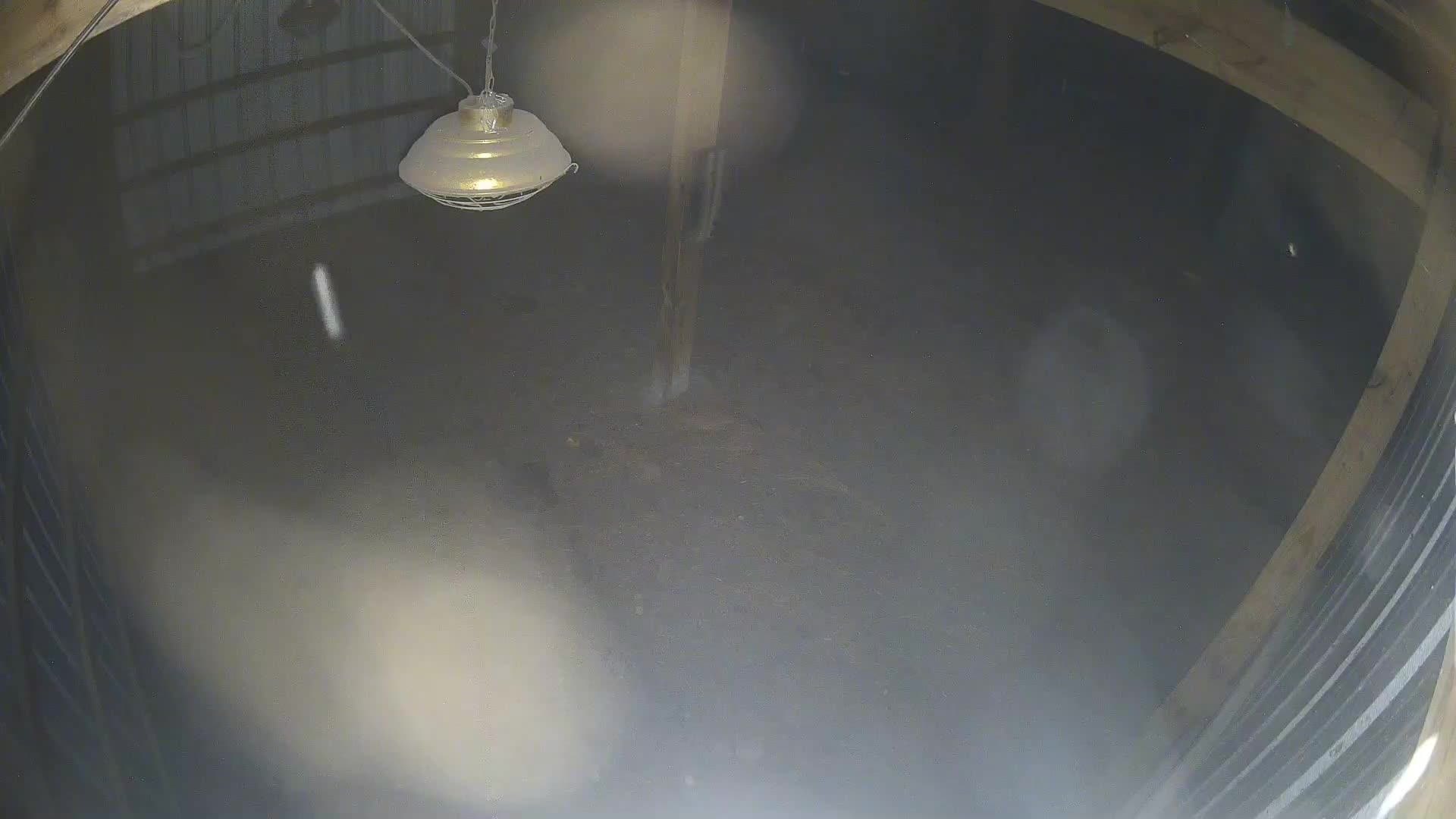 Dark empty barn interior